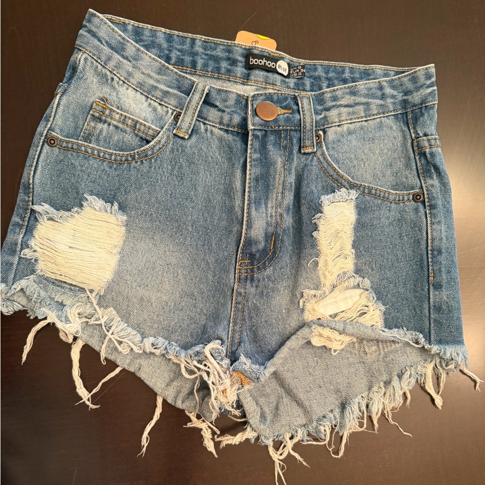Boohoo Distressed Denim Cutoff Shorts